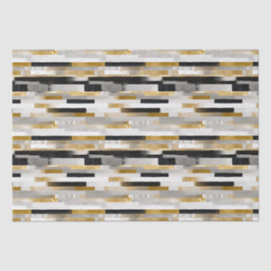 Brick Bond Brushstrokes Geometric Pattern Tissue Paper