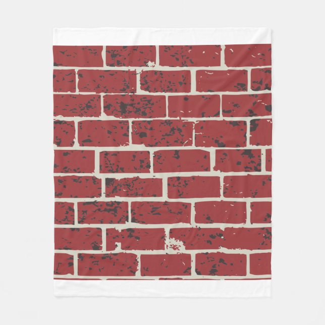 Brick brick tile tile tiled image fleece blanket (Front)