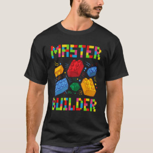 Brick Builder  Blocks Building Master  Boys Girls T-Shirt