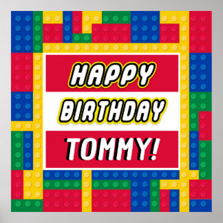 Brick Builder Customizable Birthday Sign
