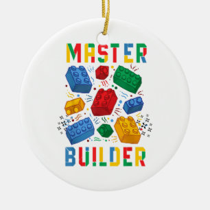 Brick Builder Funny Blocks Building Master Builder Ceramic Tree Decoration