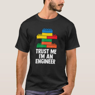 Brick Builder Funny Blocks Building Master Builder T-Shirt