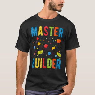 Brick Builder Funny Blocks Building Master Builder T-Shirt