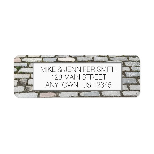 Brick Cobblestone Street Pathway Nature Photograph (Front)