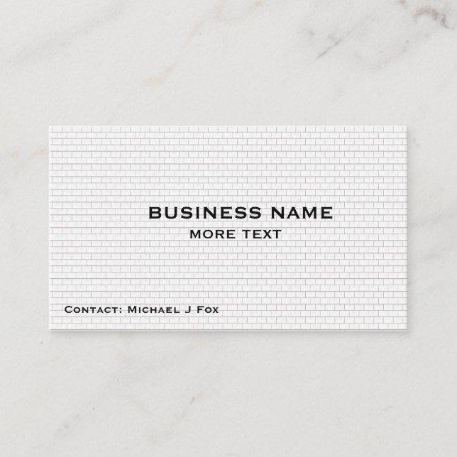 brick construction design custom business card (Front)