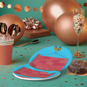 Brick Construction Paper Plate