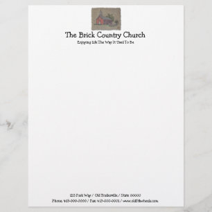 Brick Country Church Letterhead Design