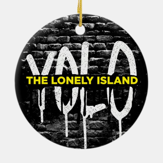 Brick Drip Ceramic Tree Decoration (Back)