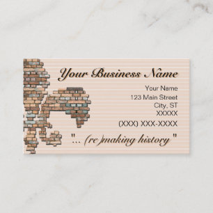 "brick fleur de lis" business card