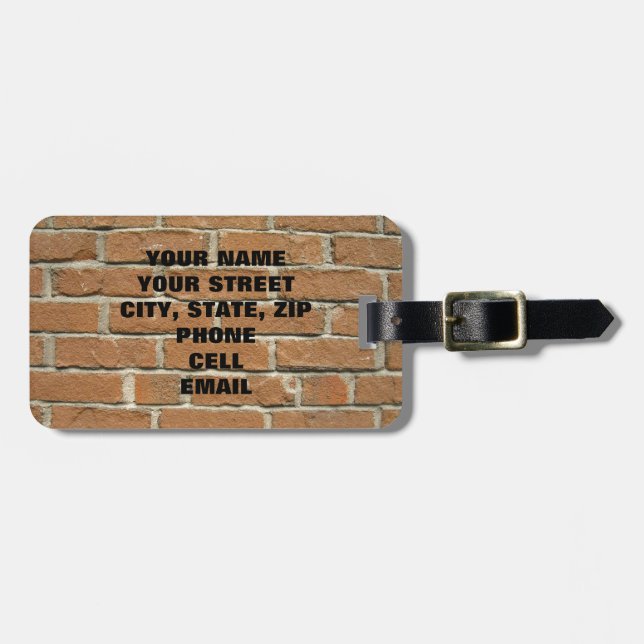 Brick House Luggage Tag (Front Horizontal)