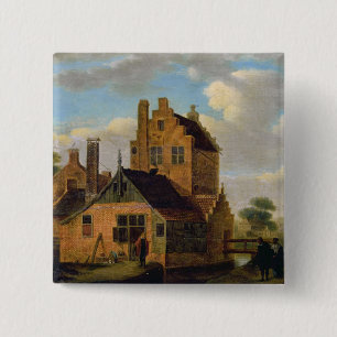 Brick Houses 15 Cm Square Badge