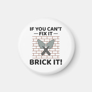 Brick It Up: Hilarious Bricklayer for DIY Lovers Magnet