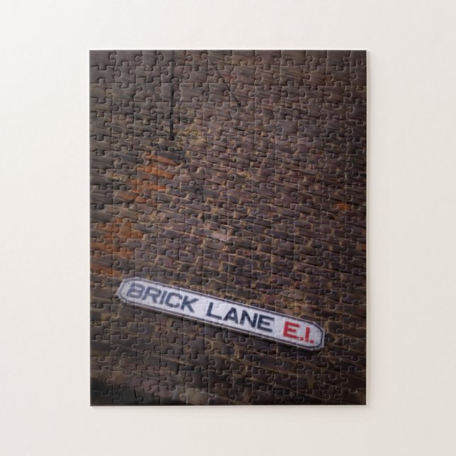 Brick Lane - London Street Sign - 11x14 - 252 pcs Jigsaw Puzzle