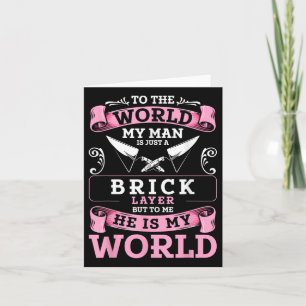 Brick Layer Union Bricklayer Girlfriend Bricklayer Card