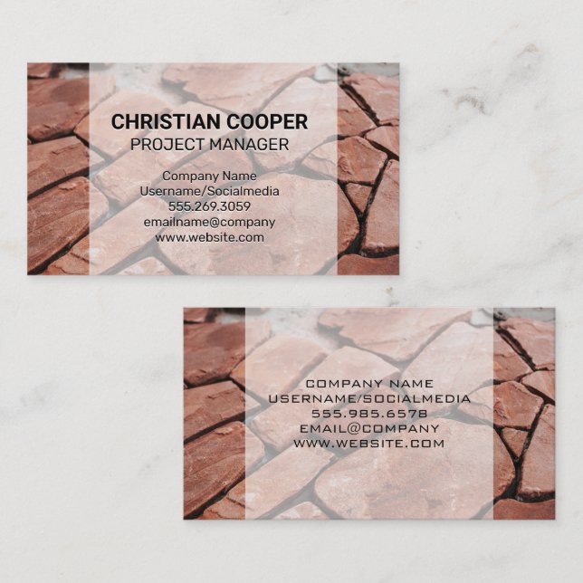Brick Layer | Walk Way  Business Card (Front/Back)