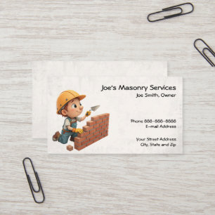 Brick Mason Masonry Construction Business Card