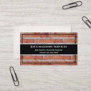 Brick Mason Masonry Construction Business Card