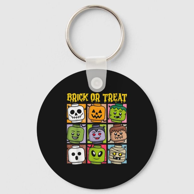 Brick Or Treat Halloween Master Builder Blocks Bui Key Ring (Front)