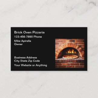 Brick Oven Pizza Place Business Cards