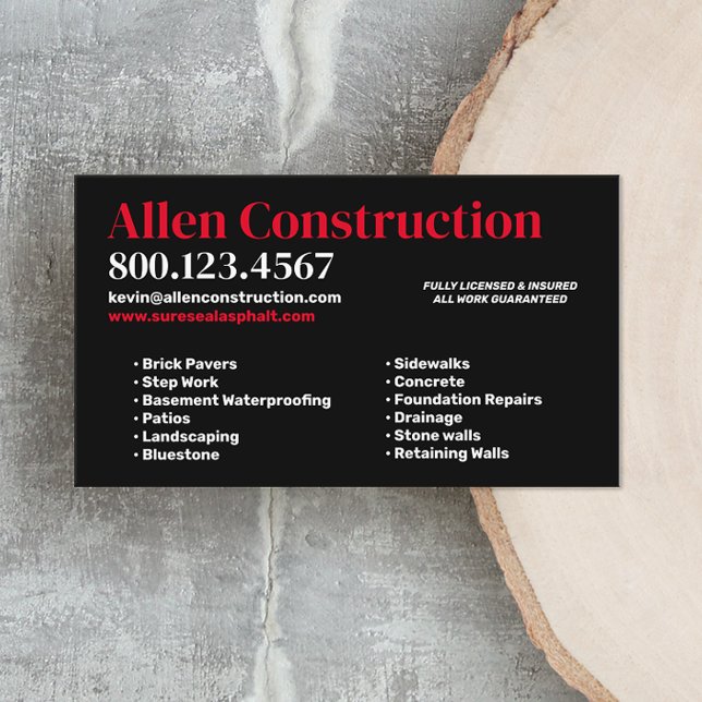 Brick Pavers Driveway & Patios Business Card (Creator Uploaded)