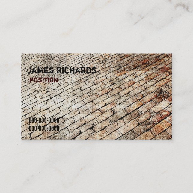 brick paving design business card (Front)