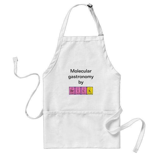 Brick periodic table name apron (Front)