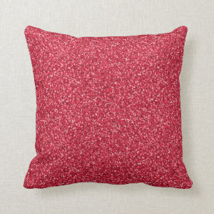 Brick Red Glitter Cushion