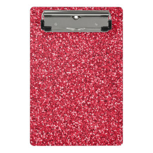 Brick Red Glitter Mini Clipboard