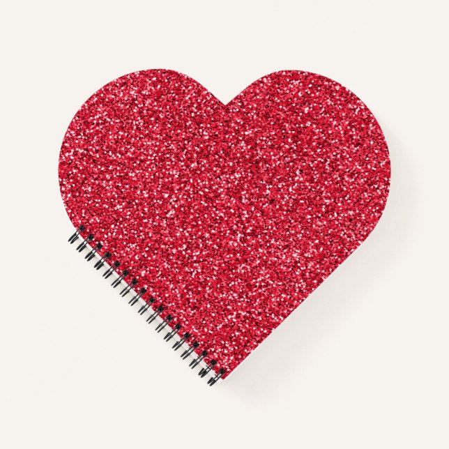 Brick Red Glitter Notebook (Front)