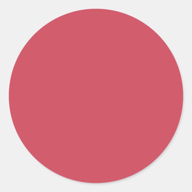 Brick red (solid colour)  classic round sticker (Front)
