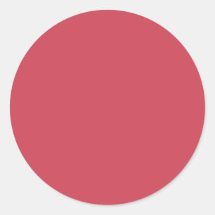 Brick red (solid colour)  classic round sticker