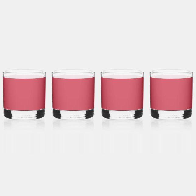 Brick red (solid colour)  whiskey glass (Front)