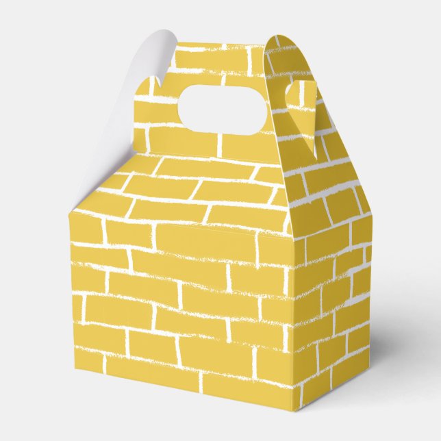 Brick Road - Yellow & transparent Favour Box (Front Side)