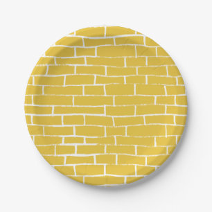 Brick Road - Yellow & transparent Paper Plate