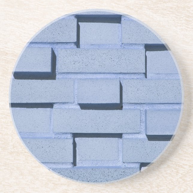 Brick, Rock, Stone Series---Blue Brick Coaster (Front)