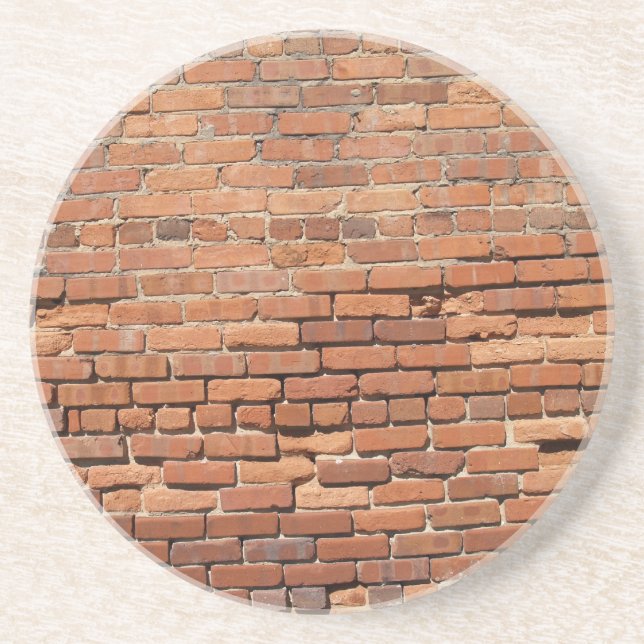 Brick, Rock, Stone Series-Old Weathered Brick Wall Coaster (Front)