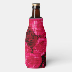 Brick Roses-06-Pink-Drink Bottle Cooler-Koozie Bottle Cooler