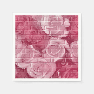 Brick Roses 14 Mauve-Paper Cocktail Napkins