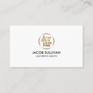 Brick Stone Mason Masonry Construction Business Ca Business Card
