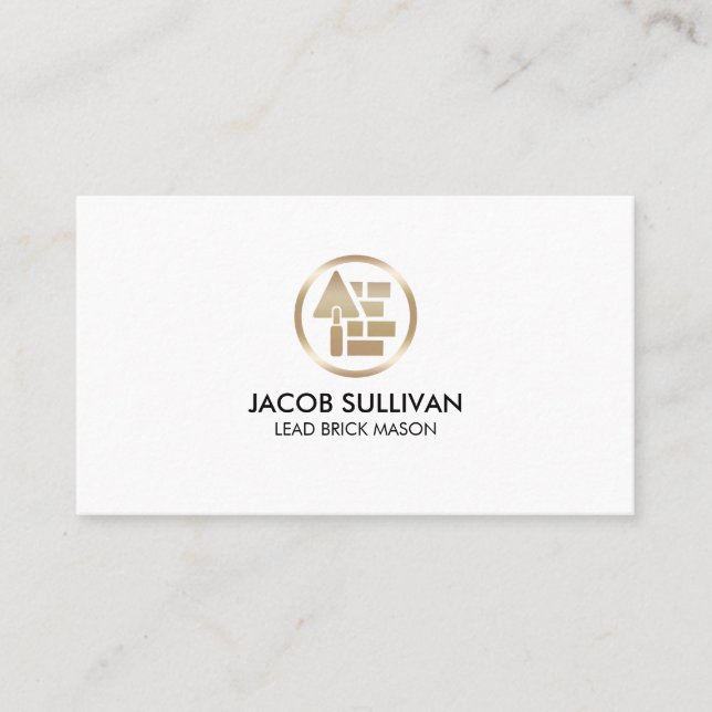 Brick Stone Mason Masonry Construction Business Ca Business Card (Front)
