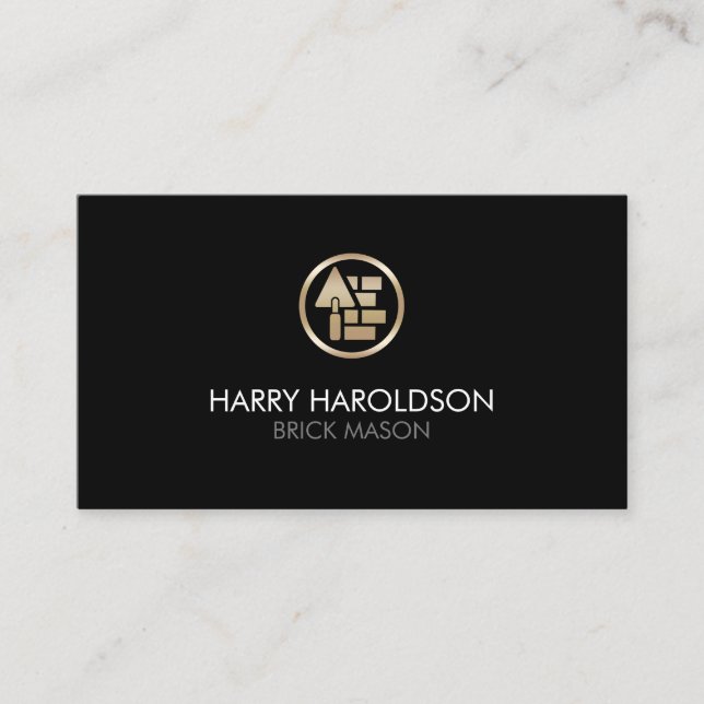 Brick Stone Mason Masonry Construction Business Ca Business Card (Front)