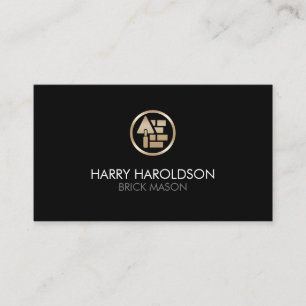 Brick Stone Mason Masonry Construction Business Ca Card