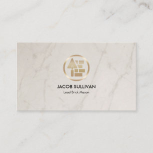 Brick Stone Mason Masonry Construction Business Card