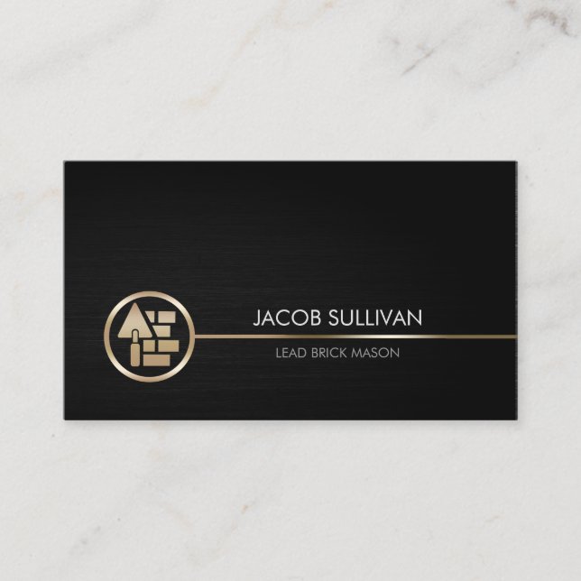 Brick Stone Mason Masonry Construction Business Card (Front)