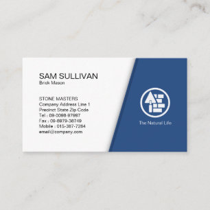 Brick Stone Mason Masonry Construction Business Card