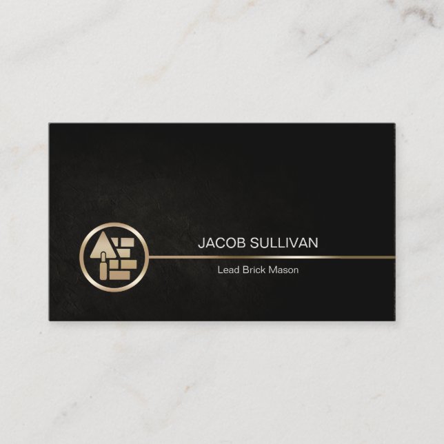 Brick Stone Mason Masonry Construction Business Card (Front)