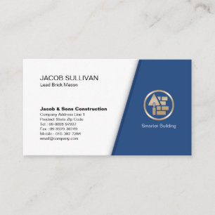 Brick Stone Mason Masonry Construction Business Card