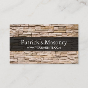 Brick Stone Masonry Construction Business Card