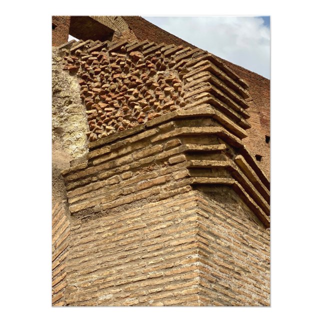 Brick Structure in the Colosseum in Rome, Italy Photo Print (Front)