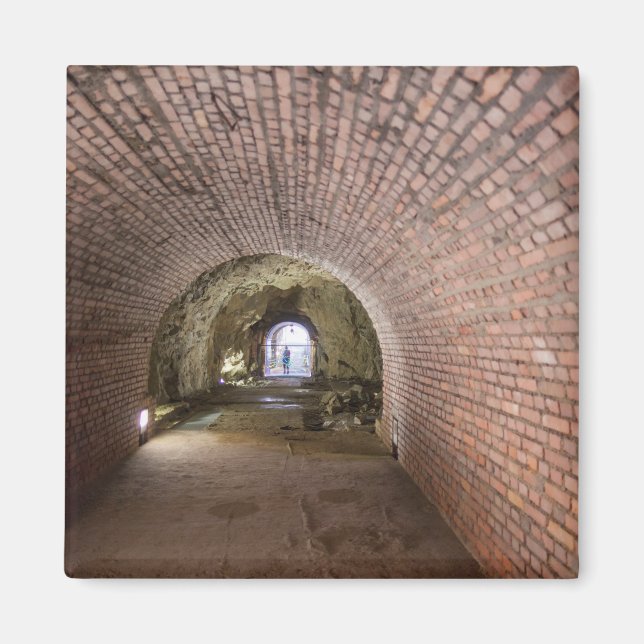 Brick Tunnel In A Military Bunker Magnet (Front)